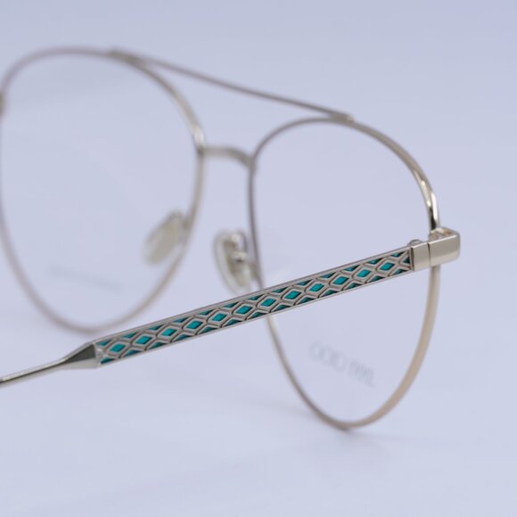 Jimmy Choo JC216 0PEF 00 Eyeglasses Silver 58mm Aviator Frame